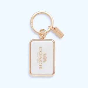 New Coach Horse And Carriage Bag Charm/Keyring Chalk & Gold